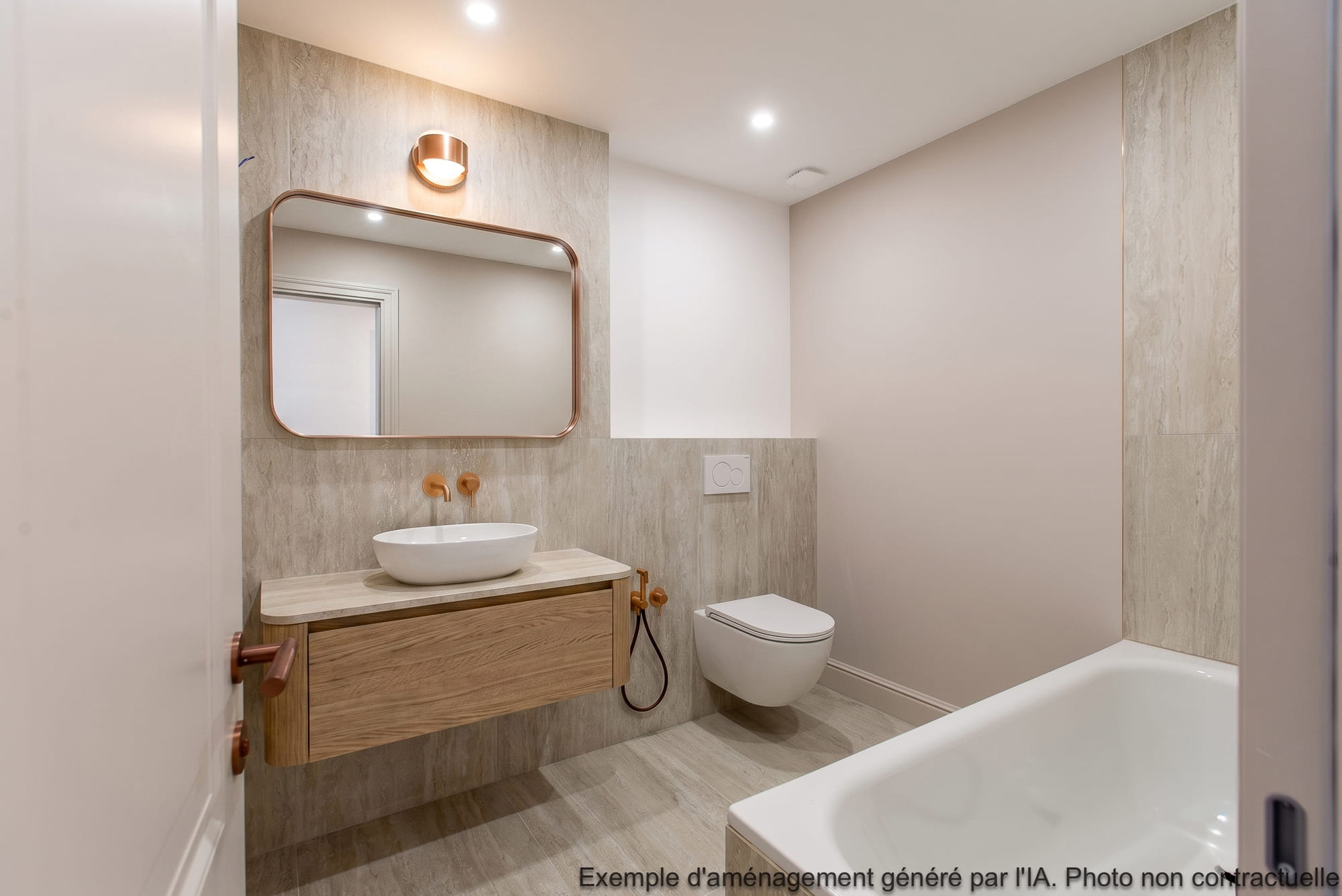 Salle de Bains - Exemple d'aménagement avec l'IA